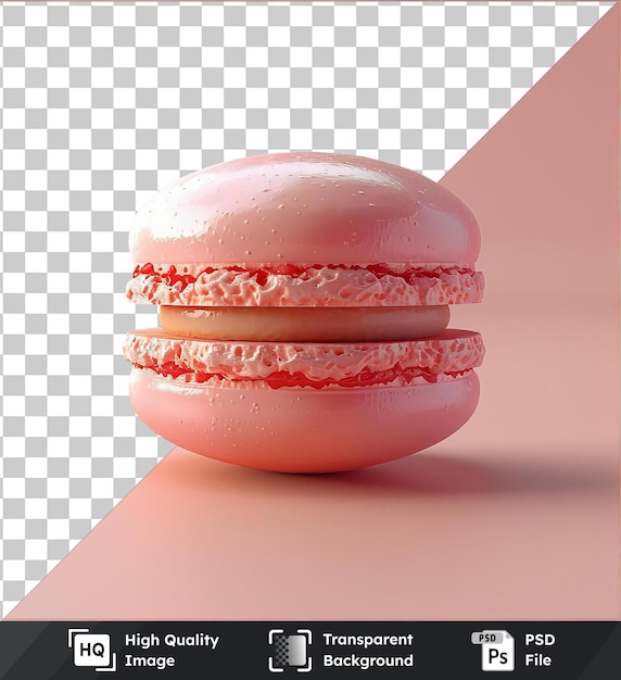 Objet Transparent Délicieux Macaron Empilé L'un Sur L'autre