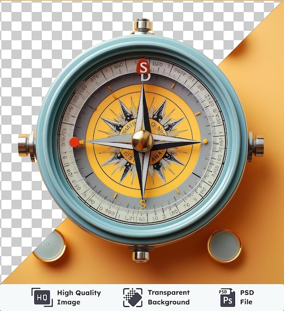 PSD objet transparent photographique réaliste compass de l'explorateur