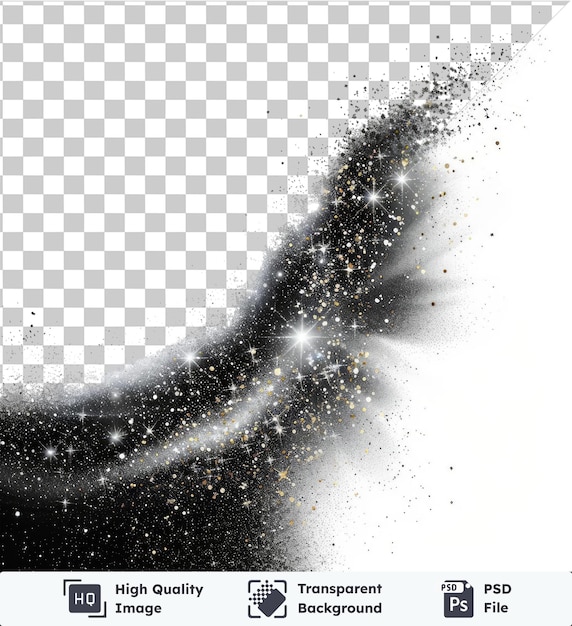 PSD objet transparent poussière d'étoile symboles vectoriels d'éclaboussure fond cosmique isolé