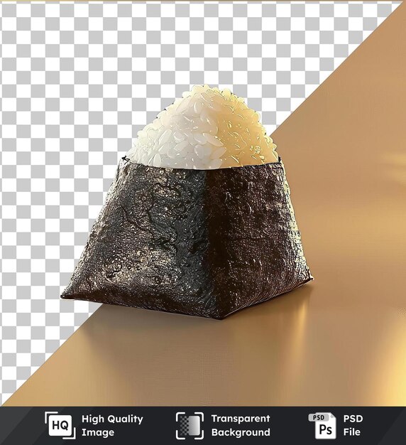 PSD objet transparent yaki onigiri sur un fond isolé