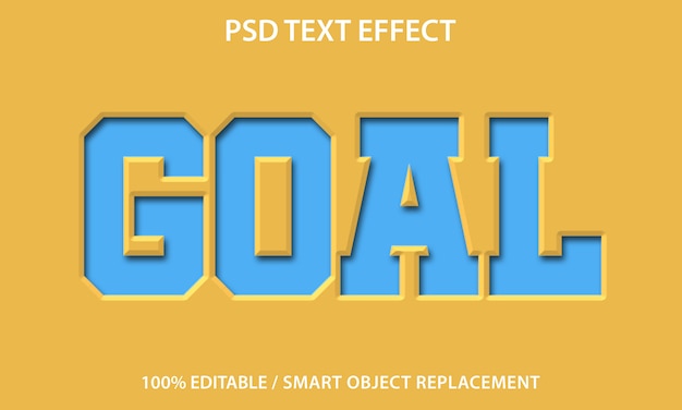 PSD objetivo de efecto de texto editable