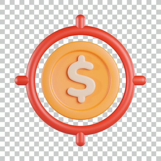 Objetivo de inversión Icono 3D