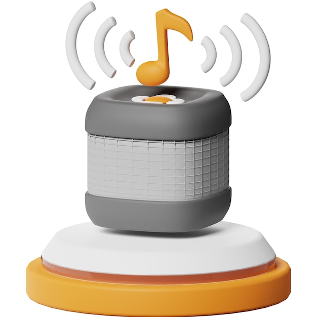 Objeto 3D de comunicación de red de Smartspeaker