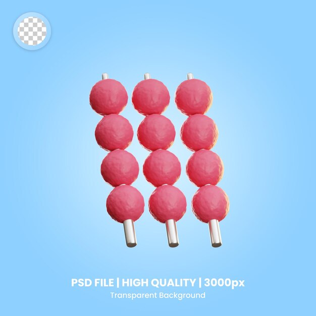 PSD objeto 3d satay