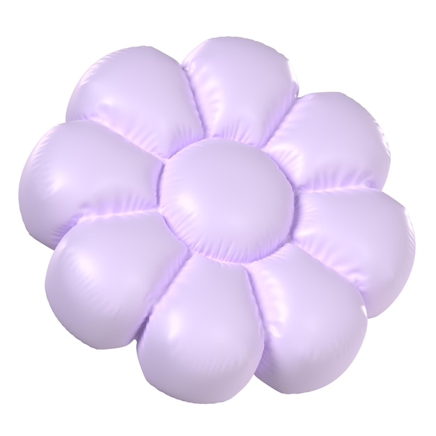 Objeto 3D con textura de globo abstracto en forma de flor