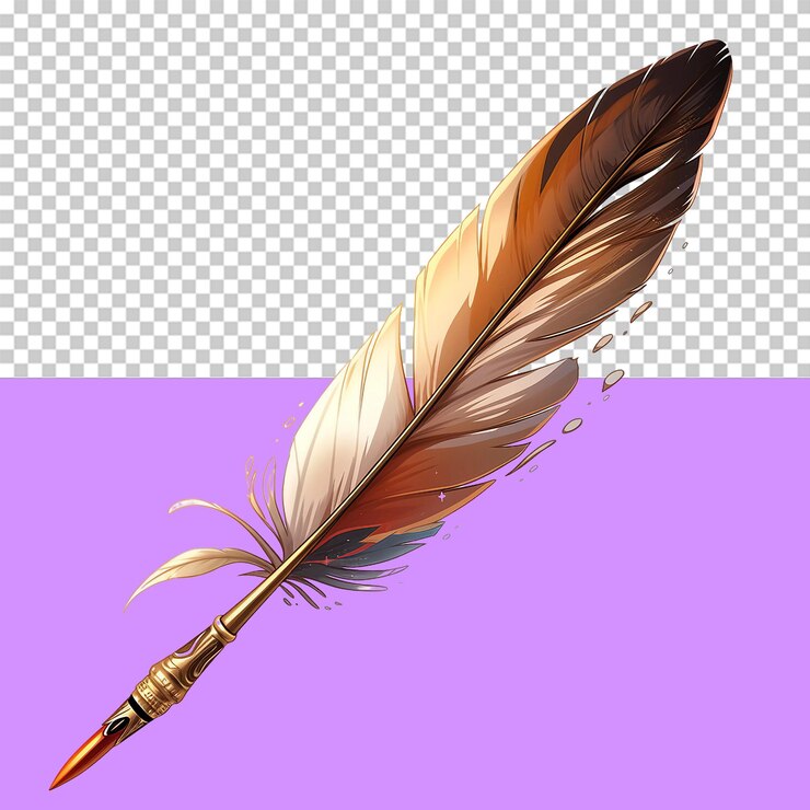 PSD un objeto aislado con una pluma de pluma de fondo transparente