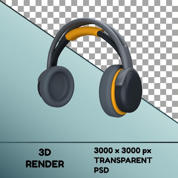 Objeto de auricular de icono 3D