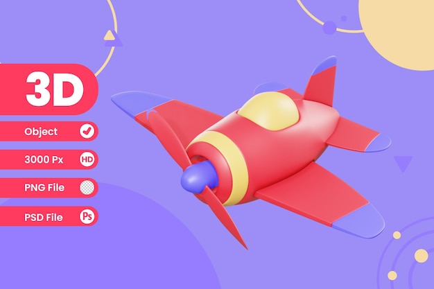 objeto de avión de aire de ilustración 3d