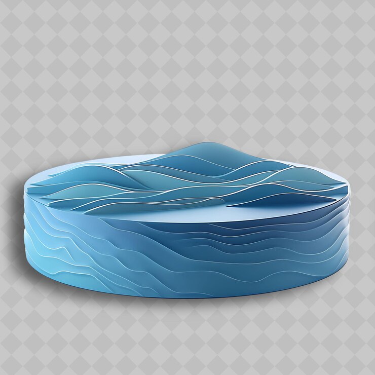PSD un objeto azul y gris con un diseño azul en él