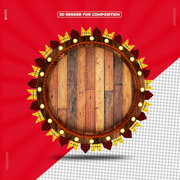 Objeto de celebración de junio renderizado en 3D