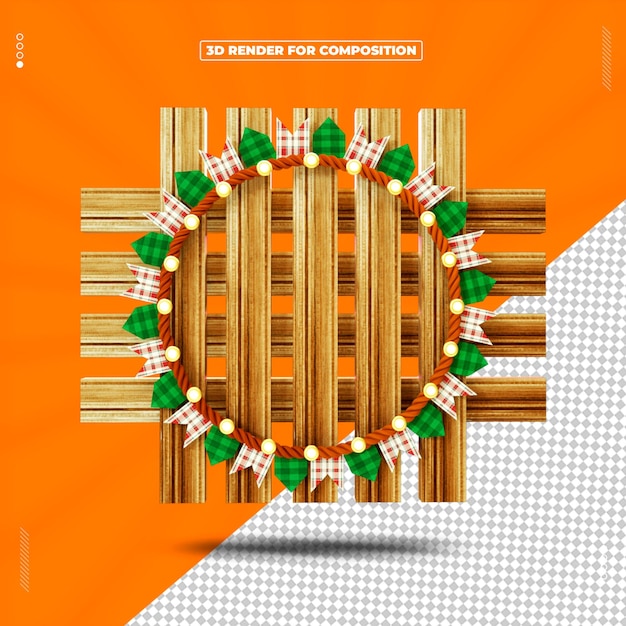 Objeto de celebración de junio renderizado en 3D