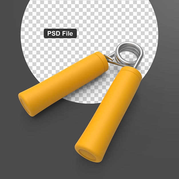 PSD objeto de garra de mão 3d com fundo transparente aperto de mão de ginásio