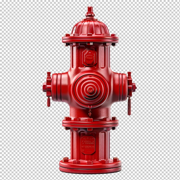 PSD objeto de hidrante vermelho em fundo transparente isolado