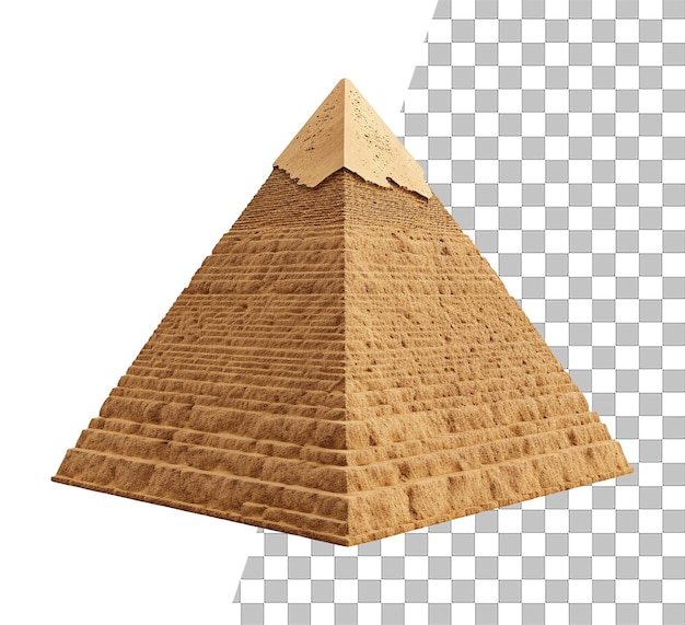 PSD objeto de pirâmide isolado com fundo transparente