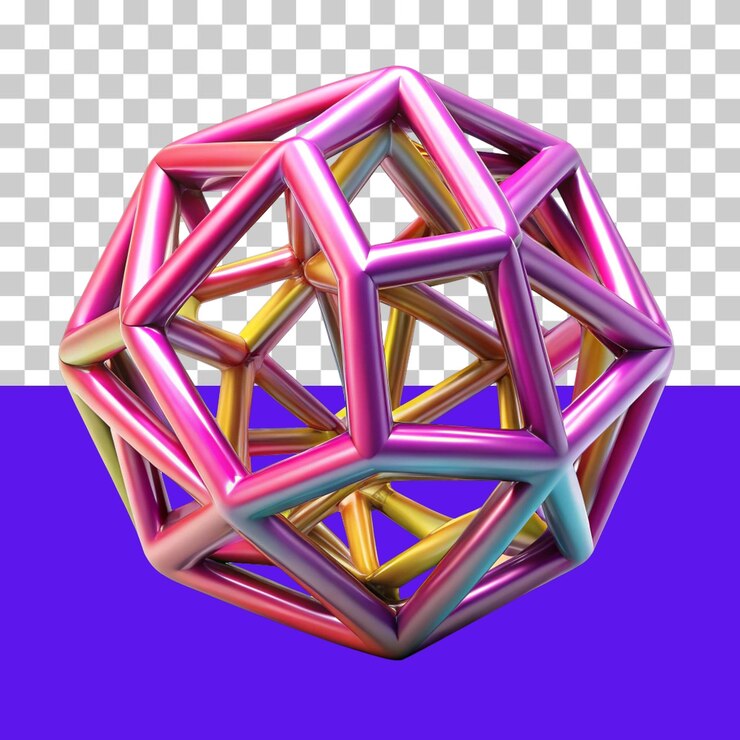 PSD objeto de forma aislada 3d abstracto