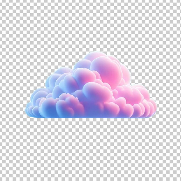 PSD objeto de forma de nube en fondo de color claro generado por ia