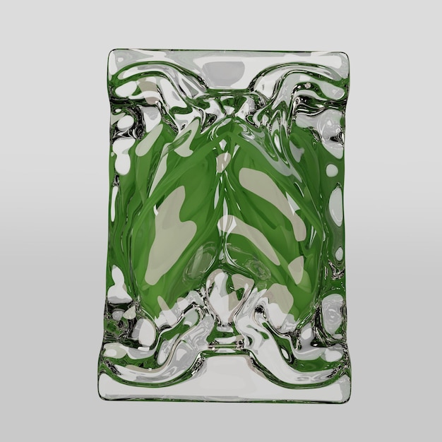 Objeto de forma de plástico de envoltura de renderizado 3D