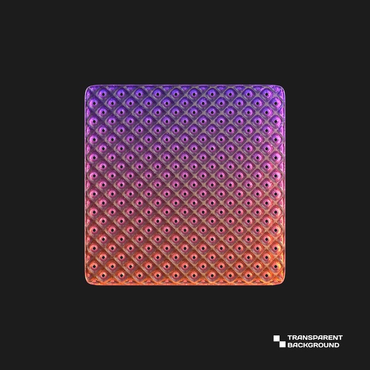 PSD objeto geométrico abstracto de vidrio degradado de renderizado 3d