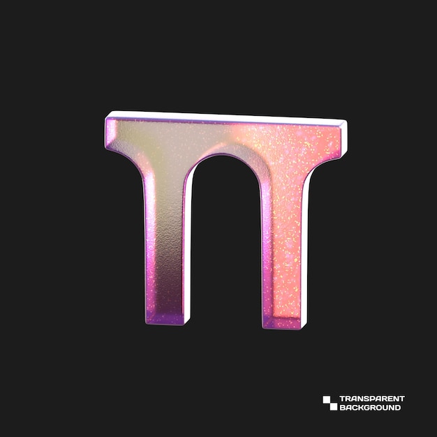 Objeto geométrico abstracto de vidrio degradado de renderizado 3d