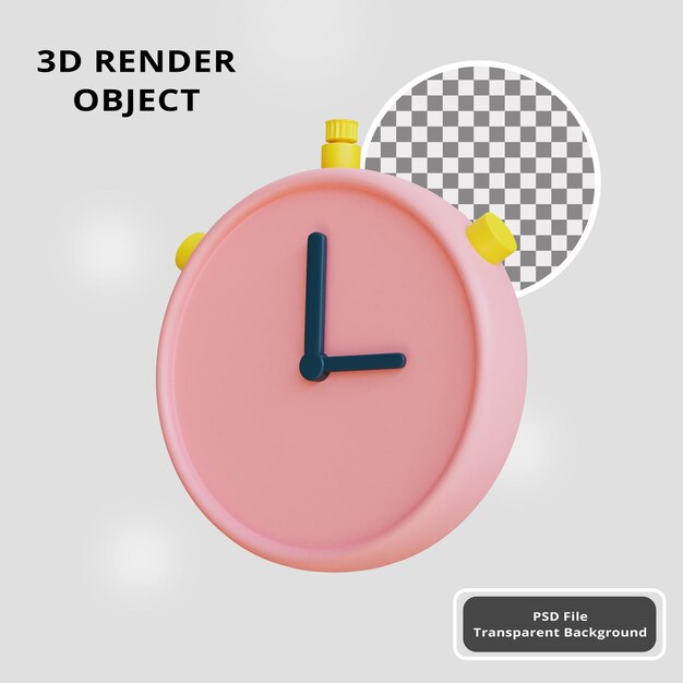 Objeto de ilustración de cronómetro de renderizado 3d psd premium