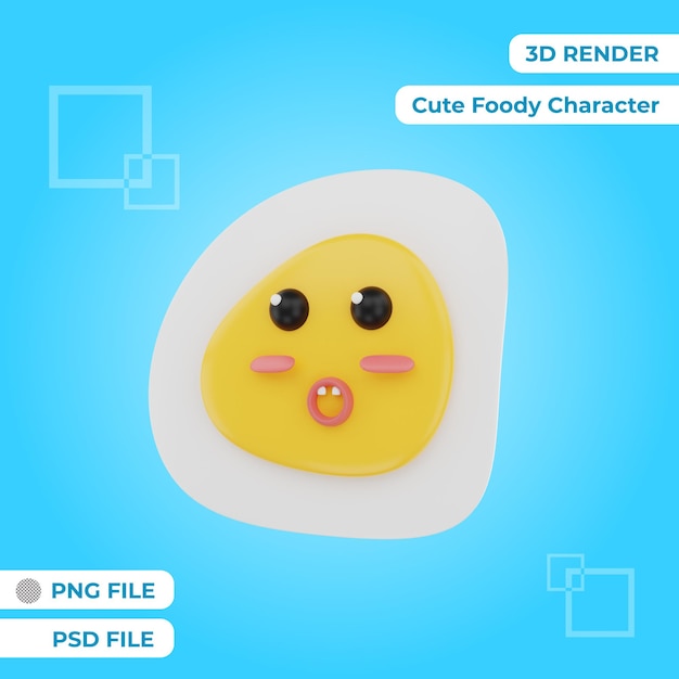 PSD objeto de ilustración de personaje de tortilla linda de renderizado 3d psd premium