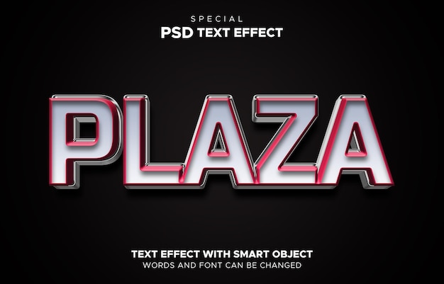 Objeto inteligente Editable Text Effect Plaza