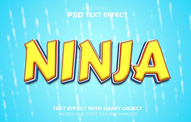 Objeto inteligente de efecto de texto ninja