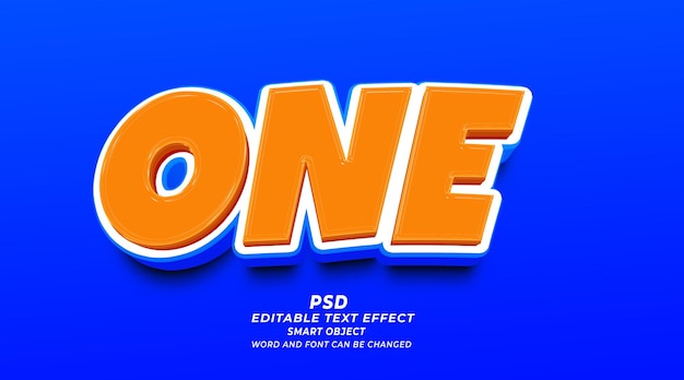 Un objeto inteligente de plantilla PSD de efecto de texto editable en 3d