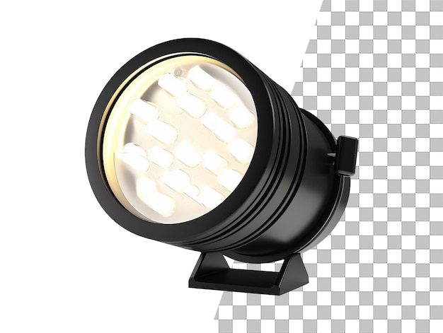 PSD objeto led spotlight con fondo transparente