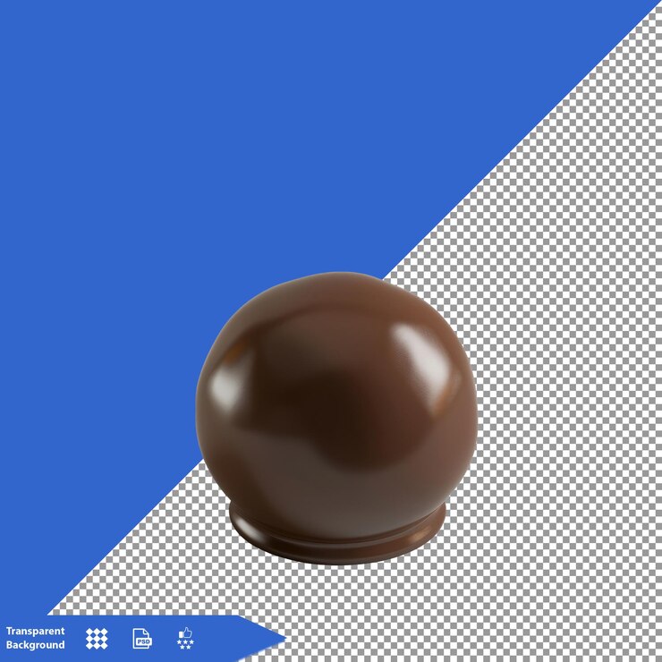 un objeto marrón con un fondo blanco que dice chocolate