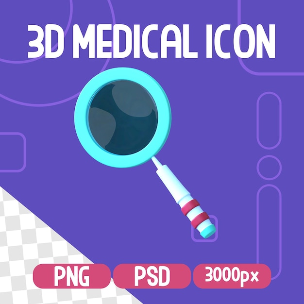 PSD objeto médico isolado ícone 3d