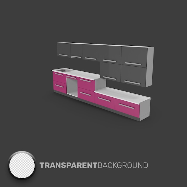 Objeto de muebles 3d transparente aislado sin fondo