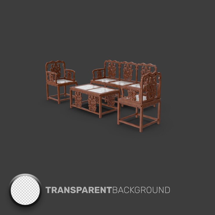 PSD objeto de muebles 3d transparente aislado sin fondo