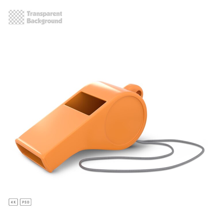 un objeto naranja con un cordón unido a él que dice la palabra