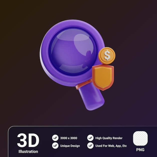 Objeto de pago seguro ilustración 3d de pago seguro