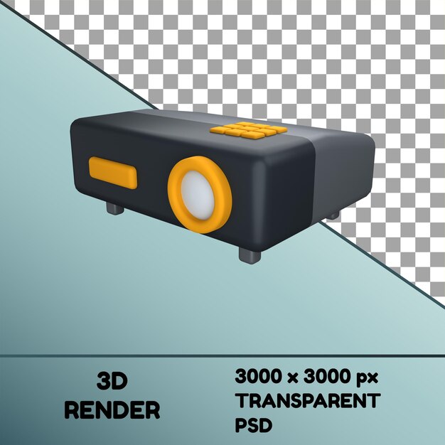 PSD objeto proyector icono 3d