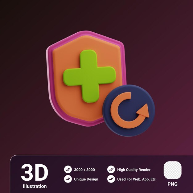 Objeto de reclutamiento Seguro Ilustración 3D