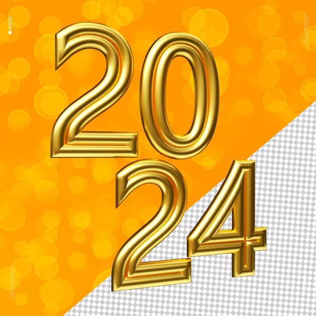 Objeto renderizado en 3D Feliz año nuevo