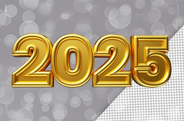 Objeto renderizado en 3D Feliz año nuevo
