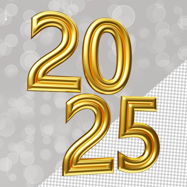 Objeto renderizado en 3D Feliz año nuevo