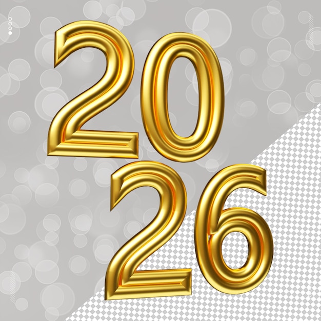 Objeto renderizado en 3D Feliz año nuevo