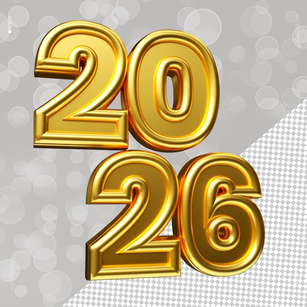 Objeto renderizado en 3D Feliz año nuevo