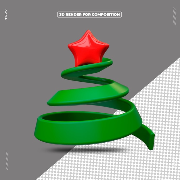 Objeto renderizado en 3D Feliz Navidad