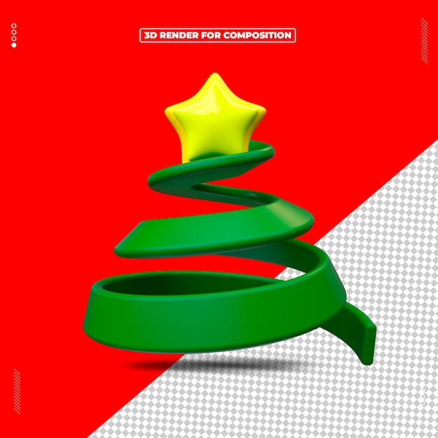 Objeto renderizado en 3D Feliz Navidad