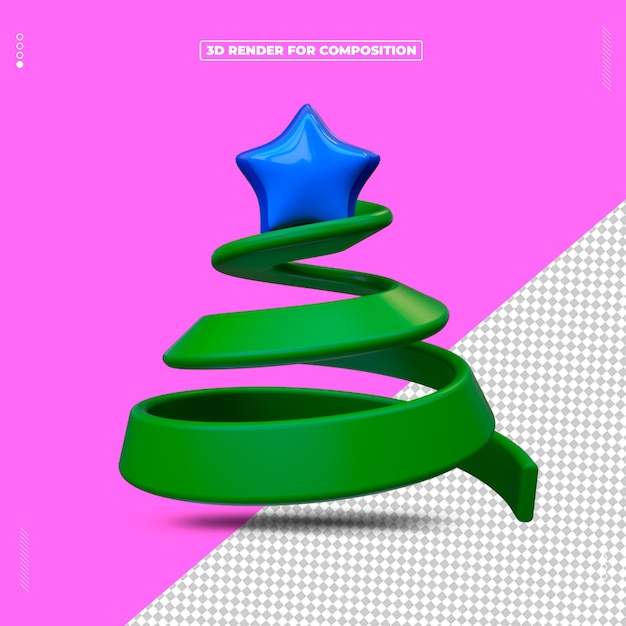 Objeto renderizado en 3D Feliz Navidad