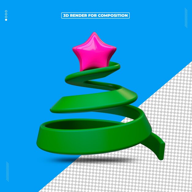 Objeto renderizado en 3D Feliz Navidad