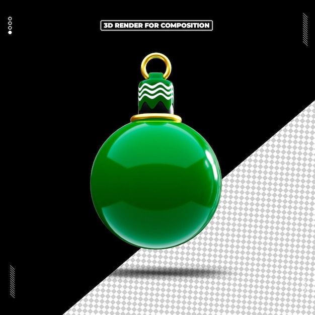 Objeto renderizado en 3D Feliz Navidad