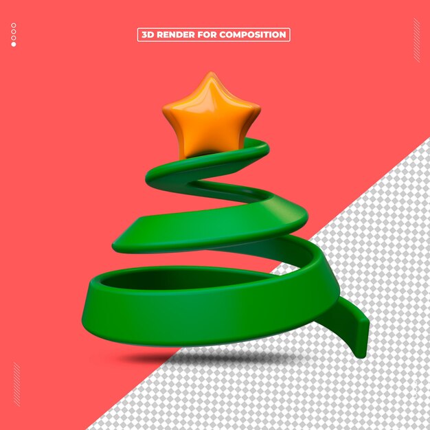 PSD objeto renderizado em 3d feliz natal