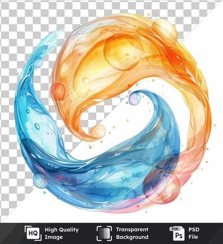 PSD objeto transparente abstracto ondas de burbujas símbolo vectorial espuma se hincha en el agua