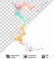 PSD objeto transparente abstracto símbolo de constelación vectorial luz de las estrellas fondo aislado